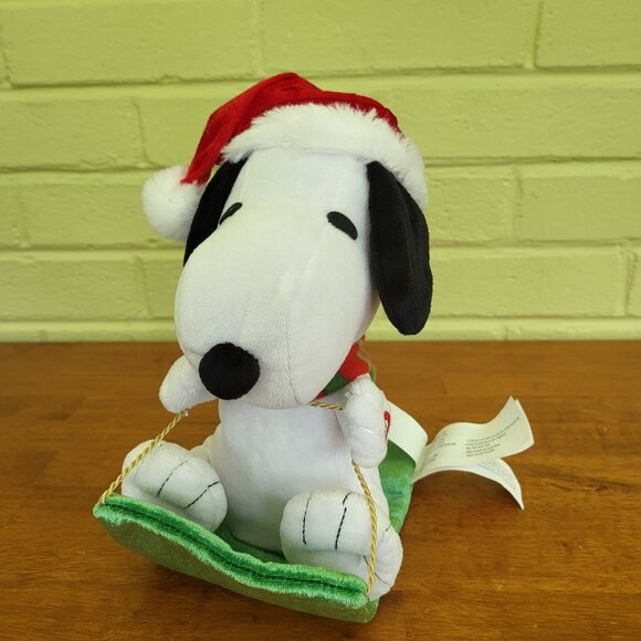 Peanuts Snoopy Santa Dancing Doll Toy Music 9'' Plays Theme Song Christmas T7 - Picture 3 of 6